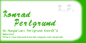 konrad perlgrund business card